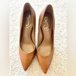 Sam Edelman Tan Brown Leather Heels Pumps Size 5.5 New